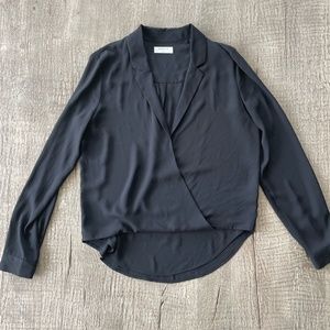 Aritzia Black Long Sleeve Blouse